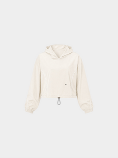 Contour Hooded Jacket in Ivory by Gallenn – product view 2