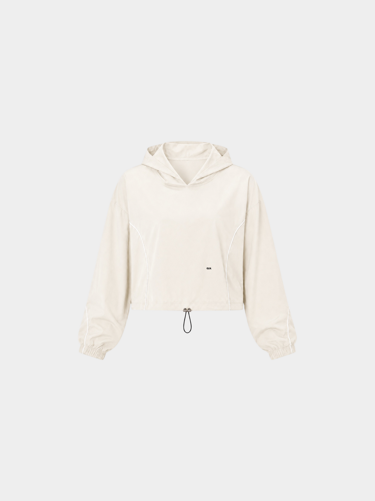 Contour Hooded Jacket in Ivory by Gallenn – product view 2