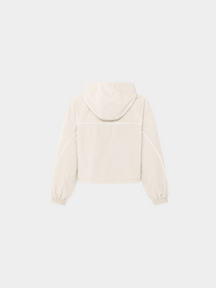 Contour Hooded Jacket in Ivory by Gallenn – product view 4
