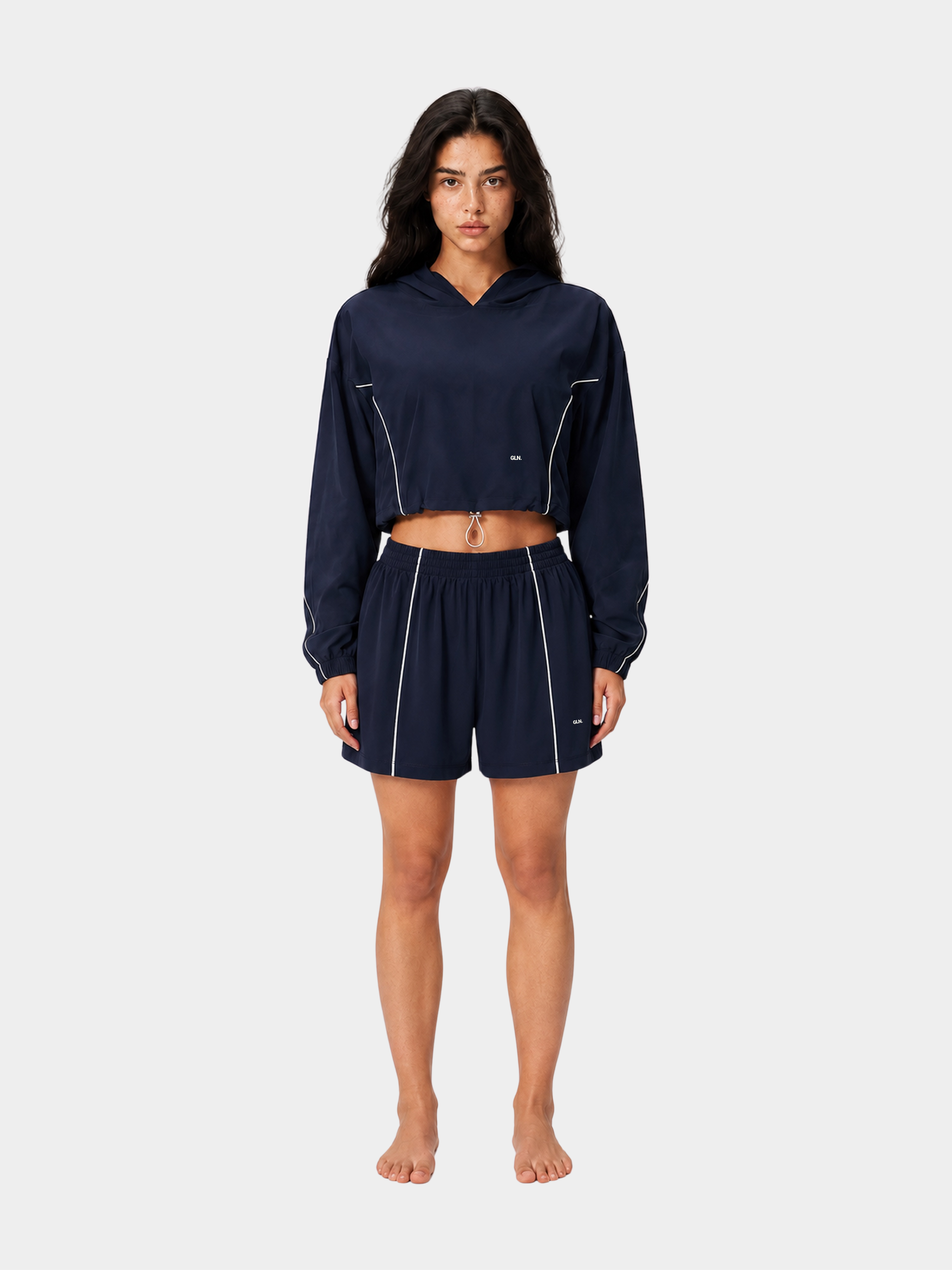 Contour Short in Navy by Gallenn – product view 1