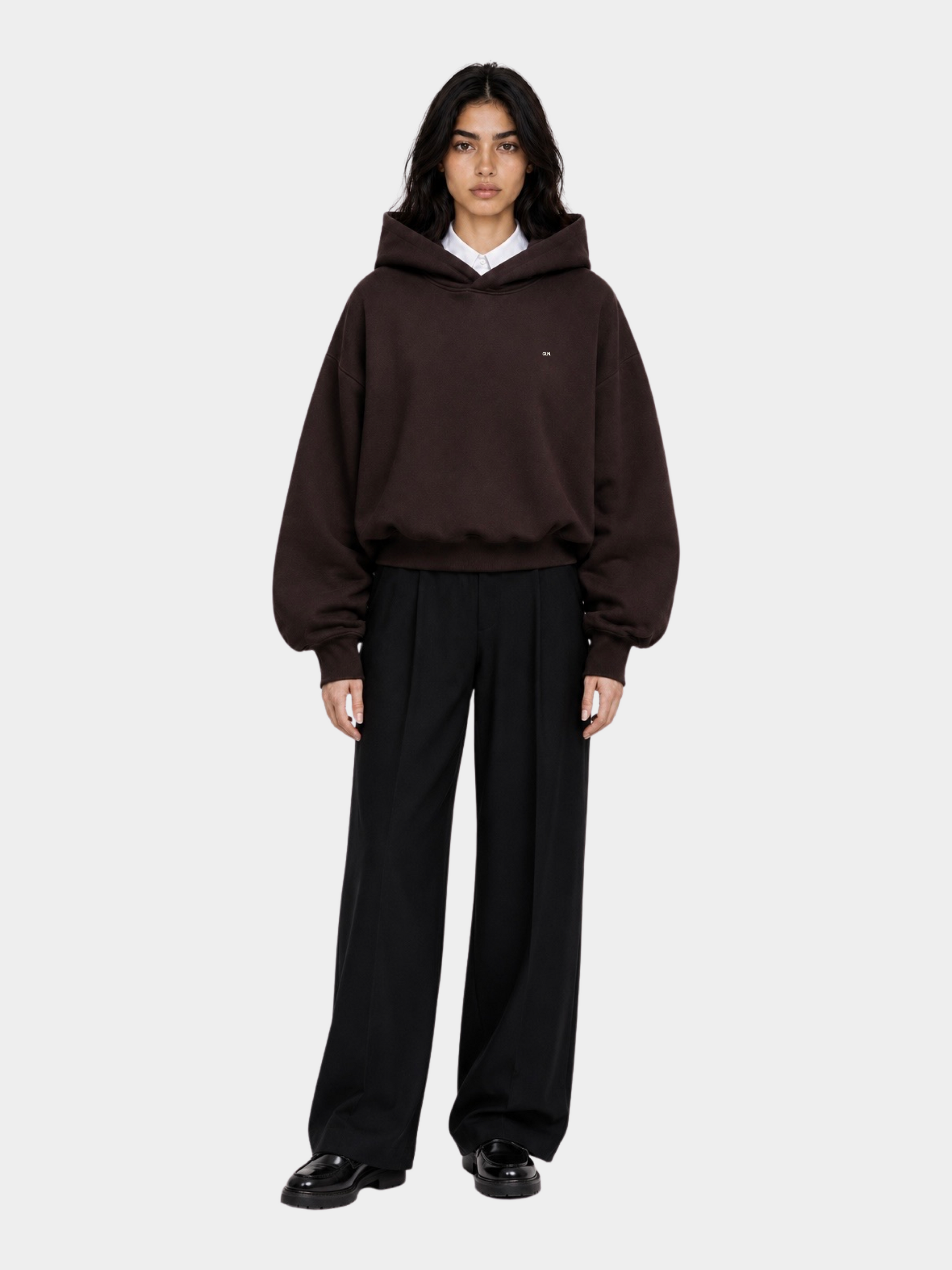 Hoody Hoo Hoodie in Ash Brown by Gallenn – product view 5