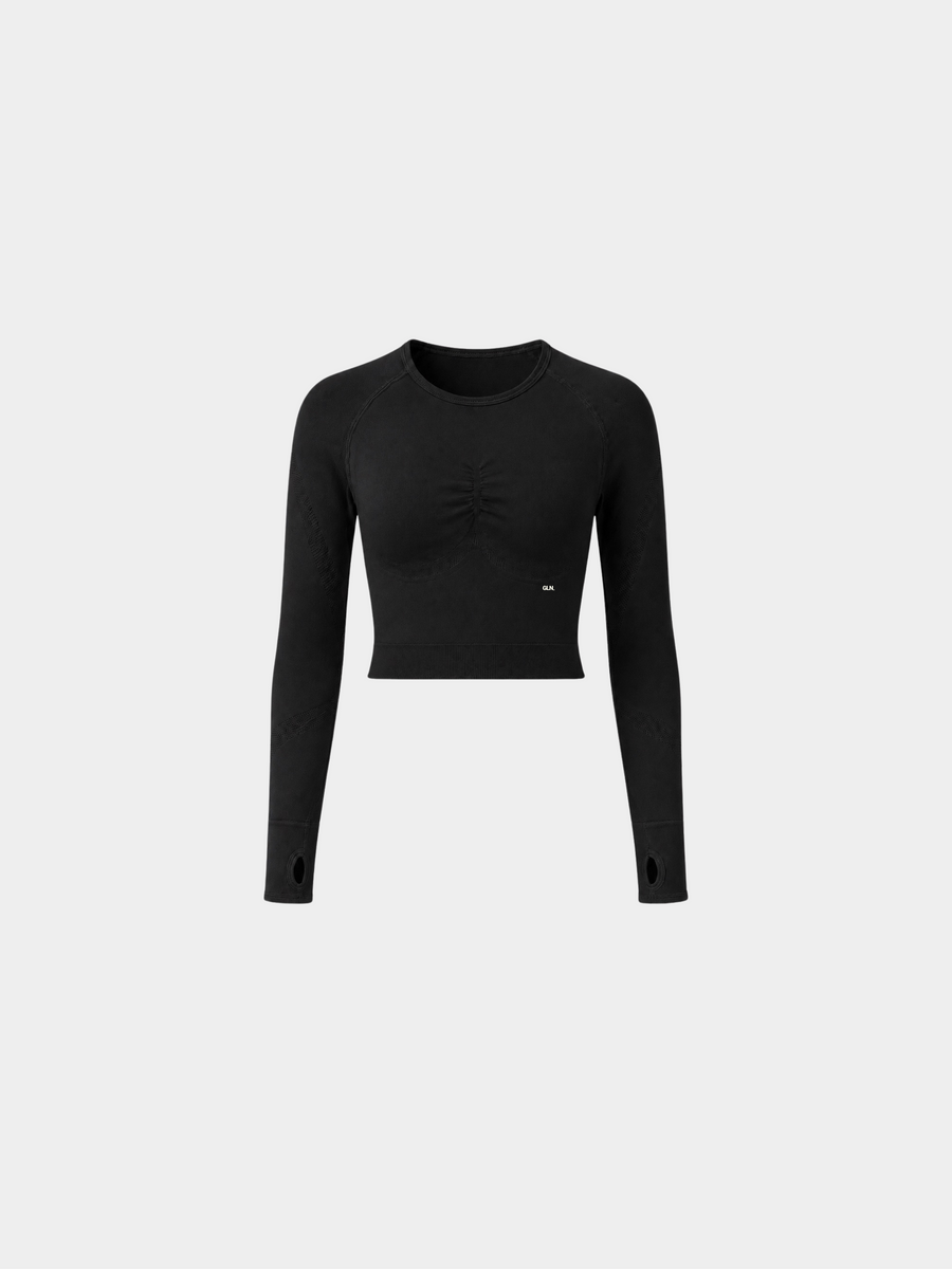 SCULPT Top in Black by Gallenn – product view 2