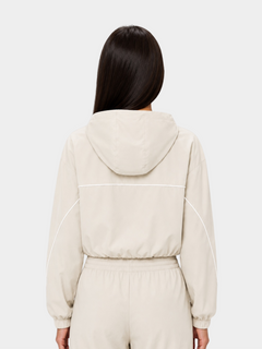 Contour Hooded Jacket in Ivory by Gallenn – product view 3