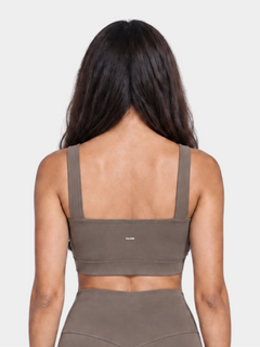 Woman wearing Allure in Mocha by Gallenn – back view