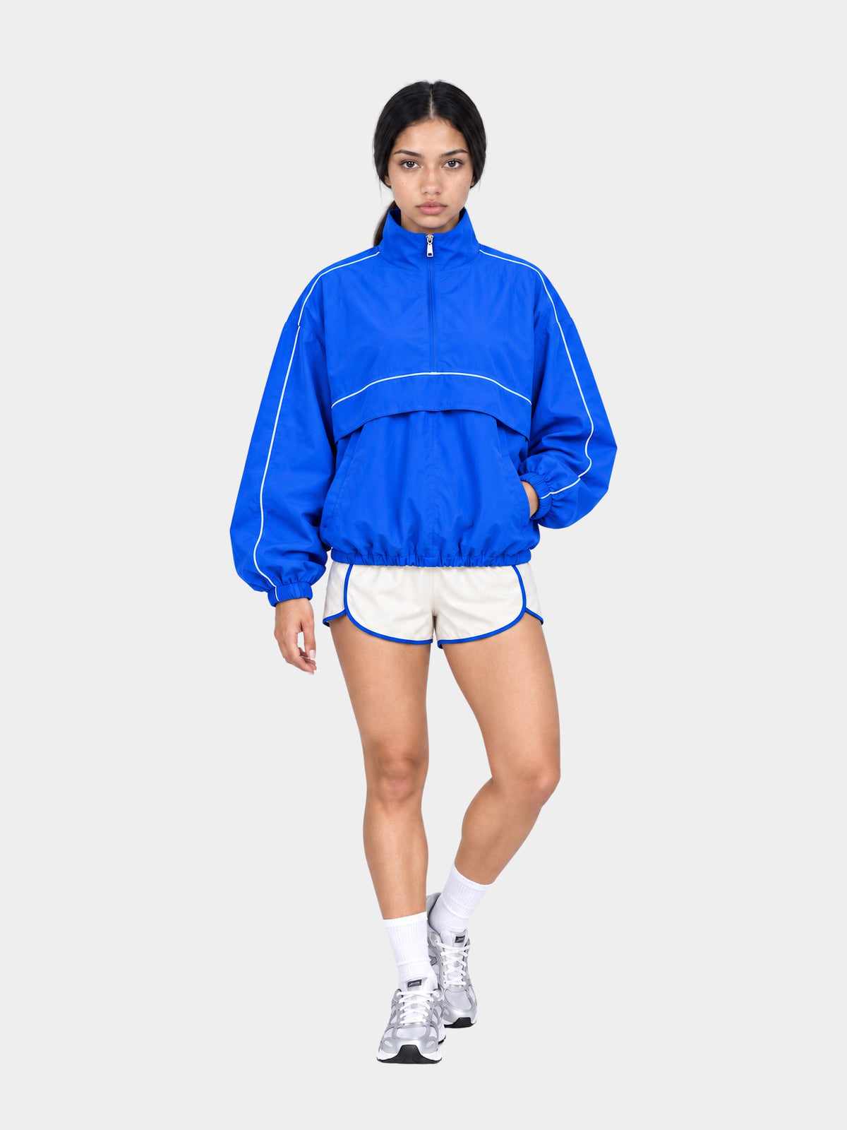Bagatelle Jacket in Cobalt Blue by Gallenn – model front