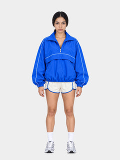 Bagatelle Jacket in Cobalt Blue by Gallenn – open collar view