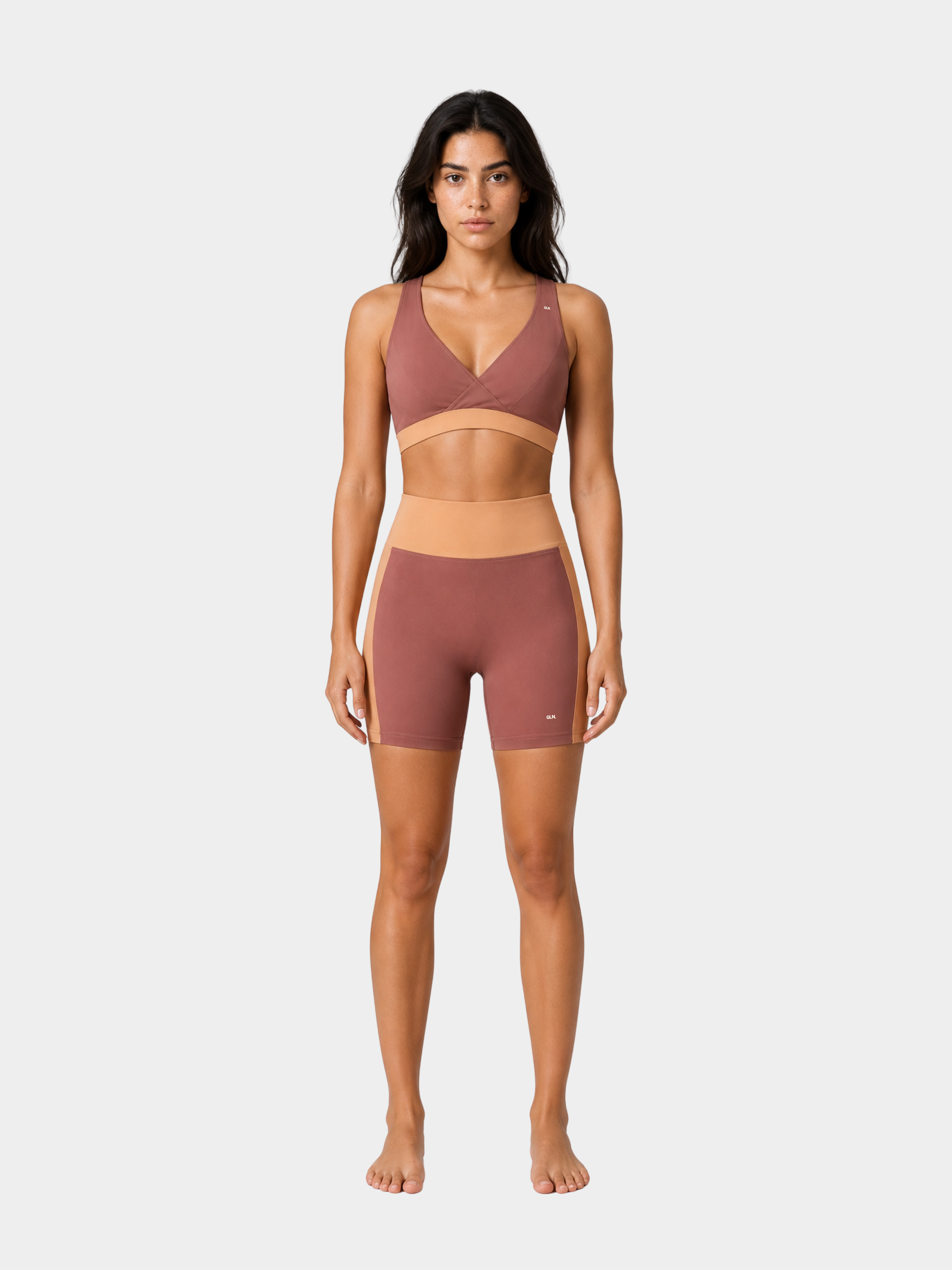 Élysée Short Cocoa Peach – Goslinger front view