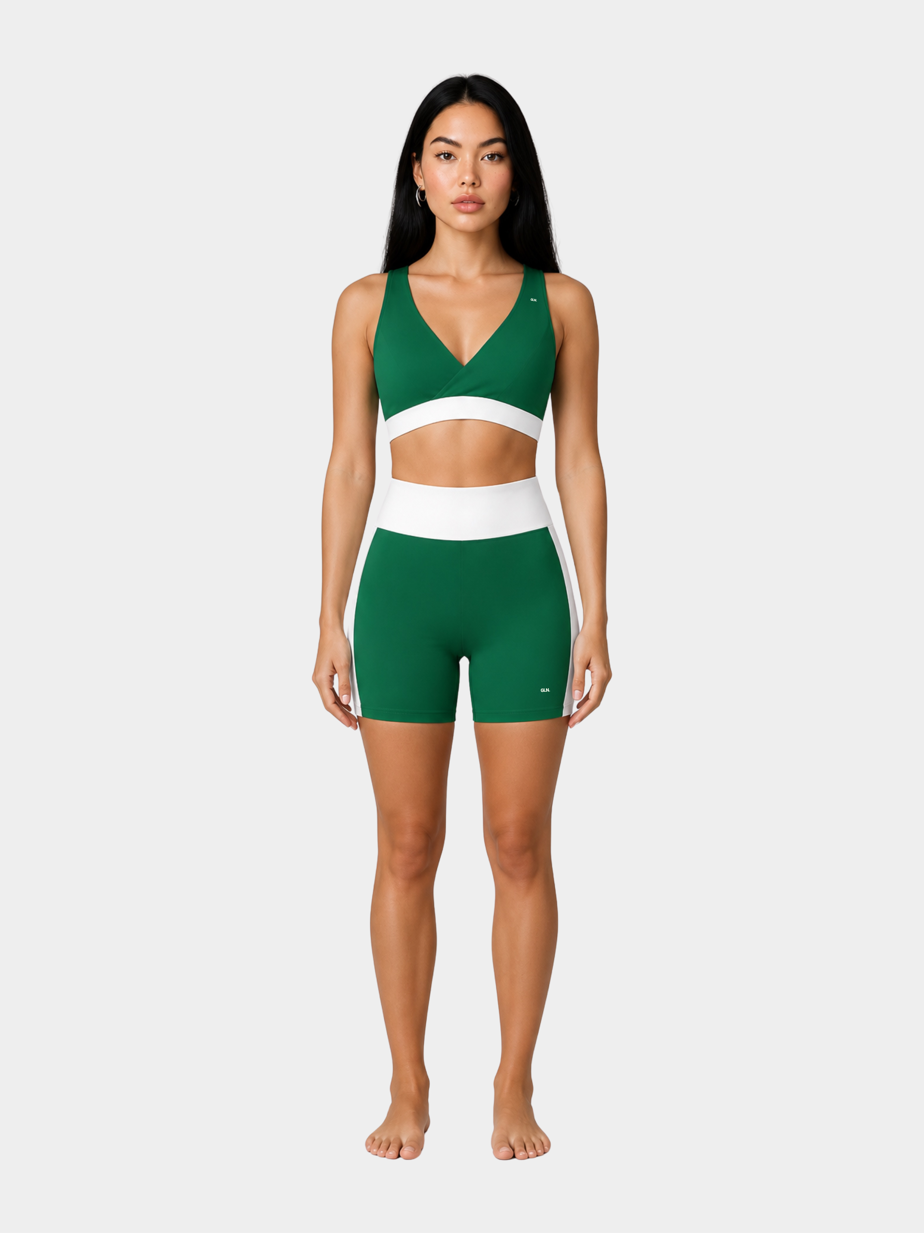 Élysée Short Emerald White – Goslinger front view