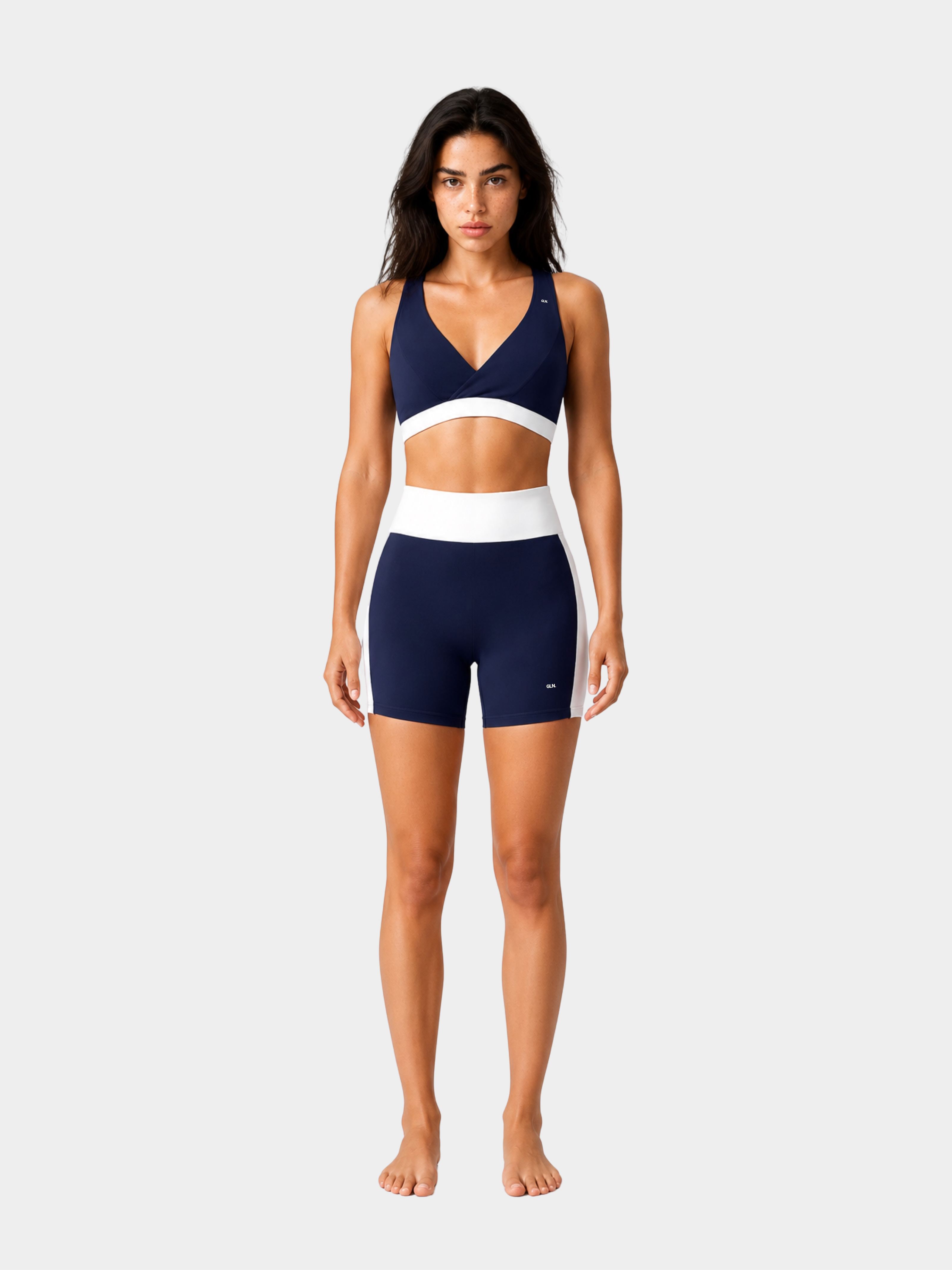 Élysée Short Navy White – Goslinger front view