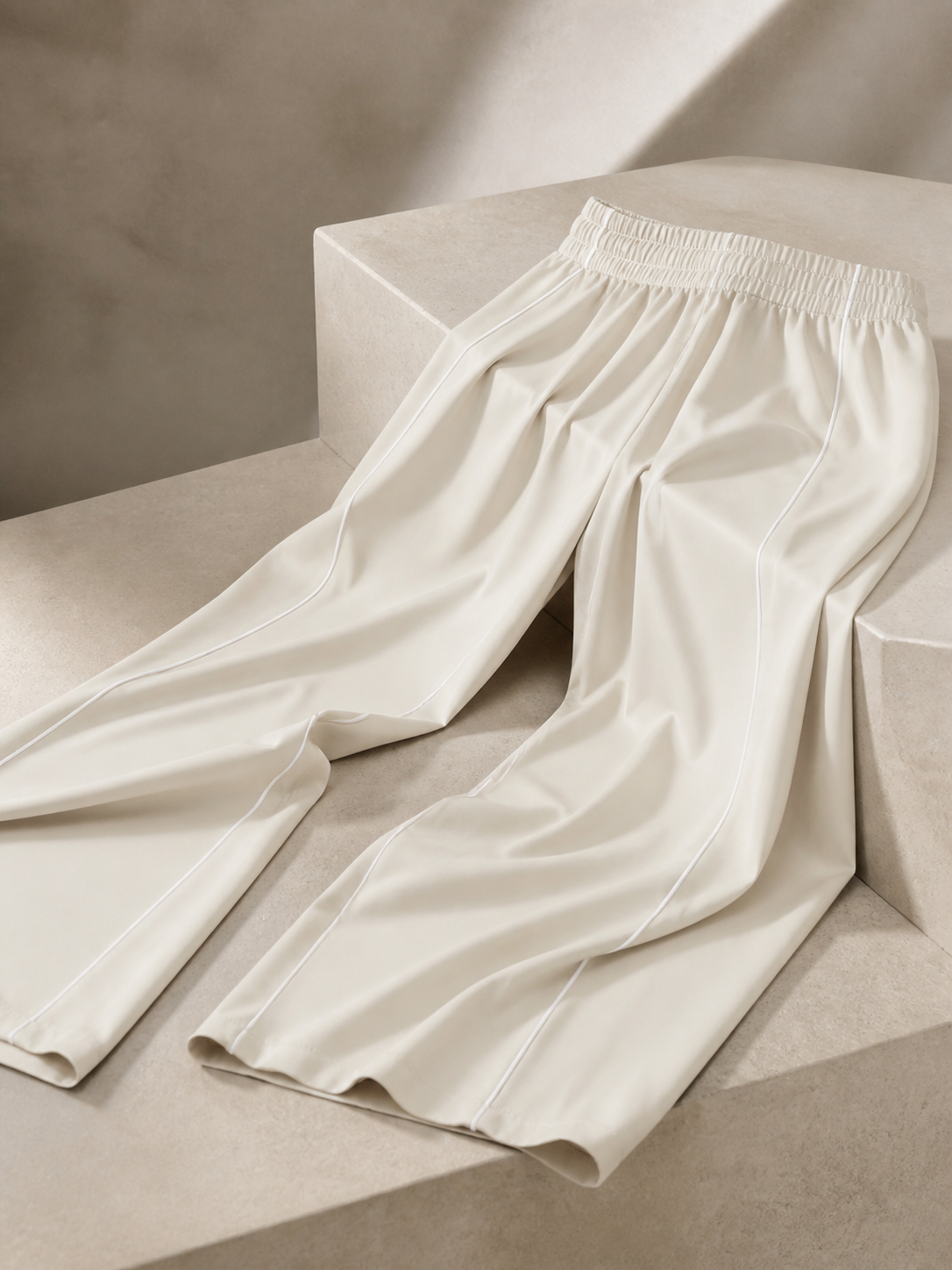 Gallenn Bottoms collection – ivory wide-leg trousers