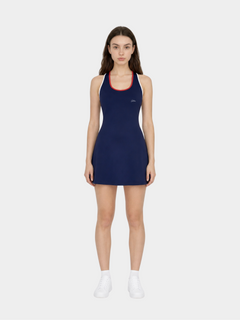 Paris Navy tennis dress – model front view