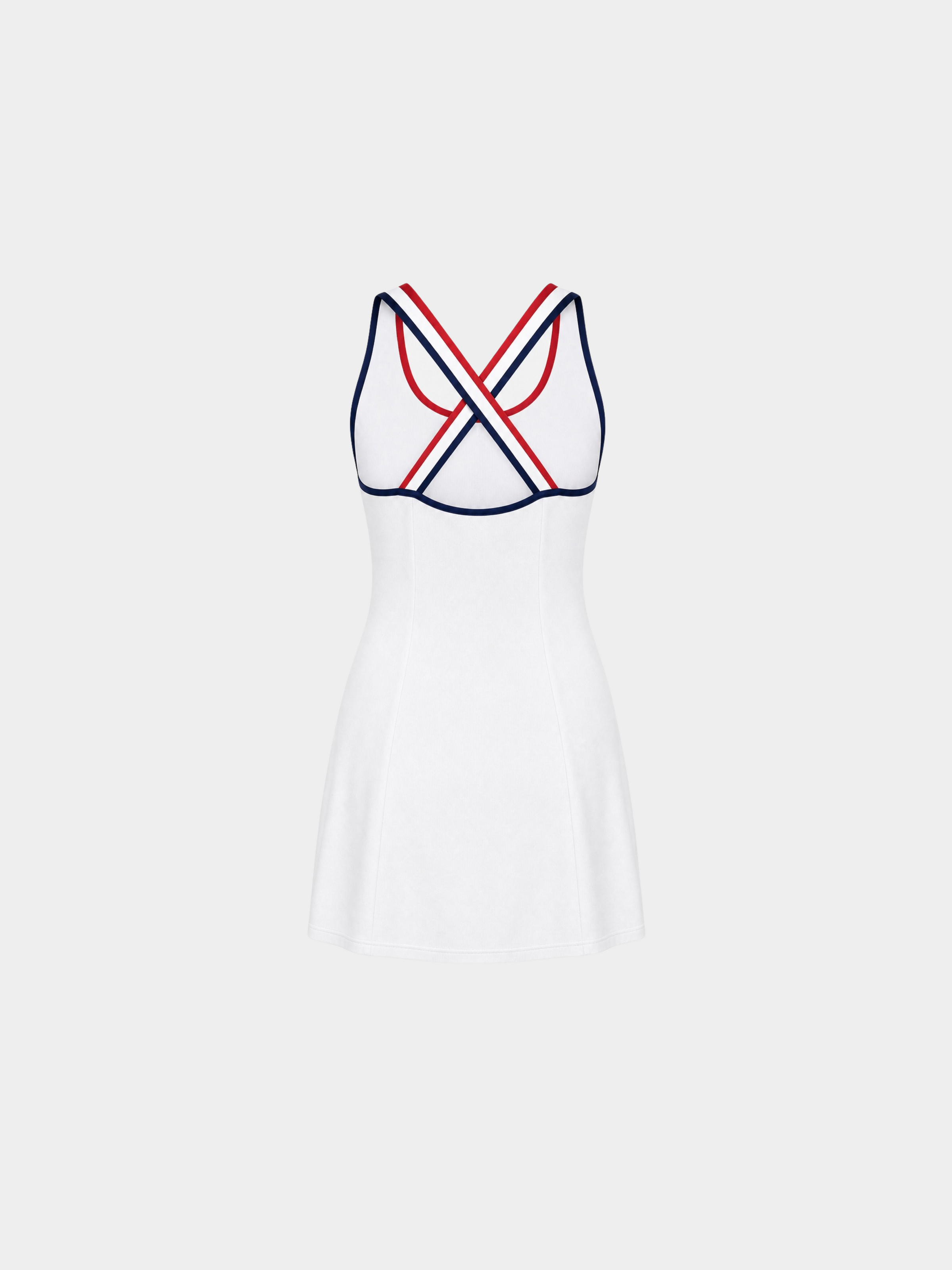 Paris White tennis dress – ghost mannequin back view