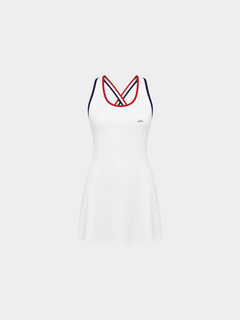 Paris White tennis dress – ghost mannequin front view